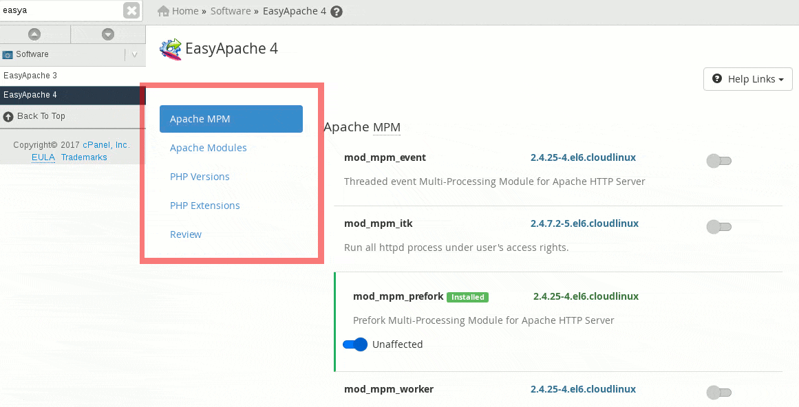 Configure EasyApache 4 Step by Step - 02 - Apache MPM