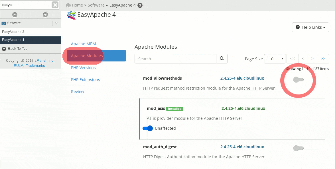 Configure EasyApache 4 Step by Step - 03 - Apache Modules