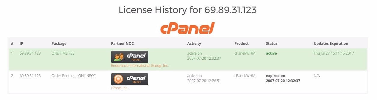 bypass cpanel license update