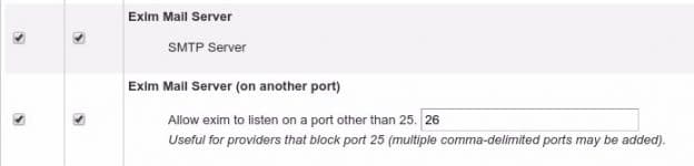 cpanel port cpanel port